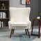 Contemporary Home Living Upholstered Wingback Accent Chair - 38" - Beige